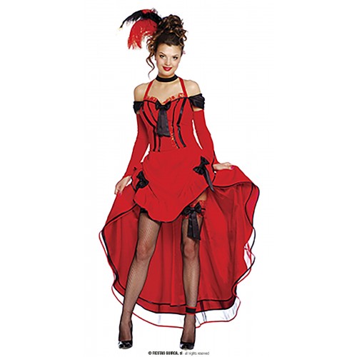  DISFRAZ T-XL CHICA CAN-CAN ROJO