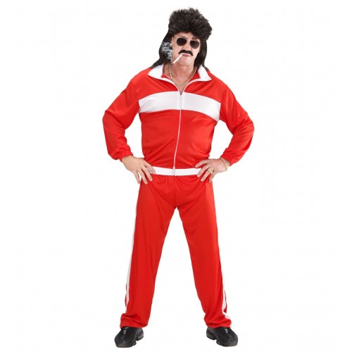 DISFRAZ T-XXL CHANDAL ROJO AÑOS 80