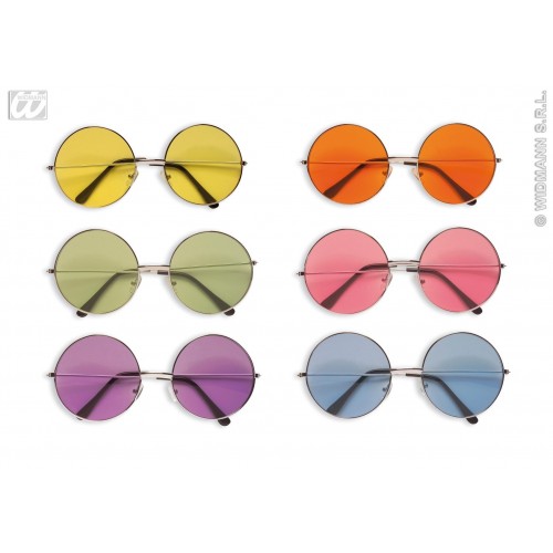 GAFAS REDONDAS AÑOS70 6COL.SURT