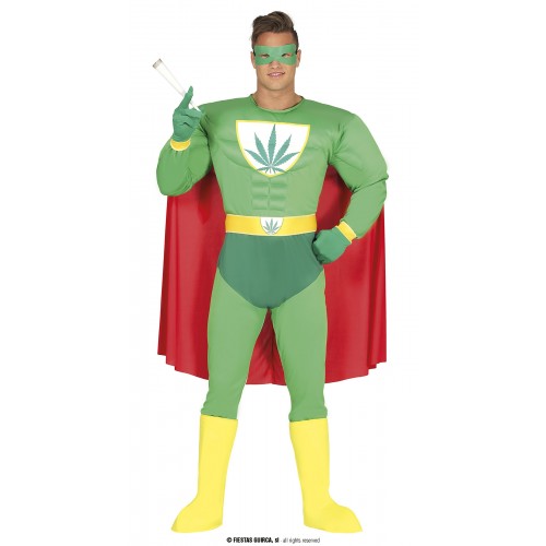 DISFRAZ T-XL SUPER HEROE CANABIS