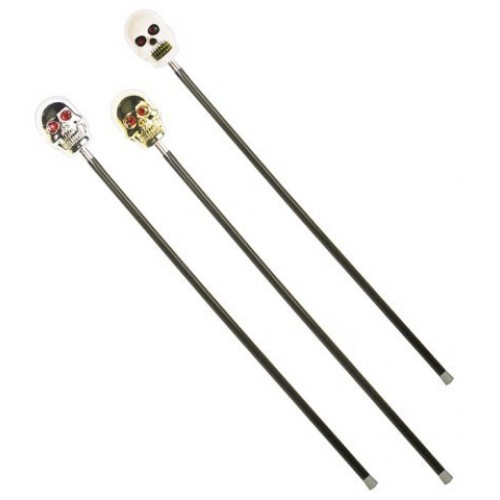 BASTON CALAVERA OJOS STRASS ROJO COL.SUR