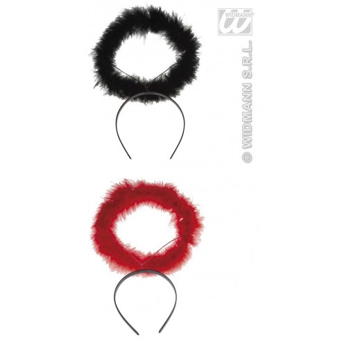 DIADEMA ANGEL ROJO/NEGRO C/MARABU