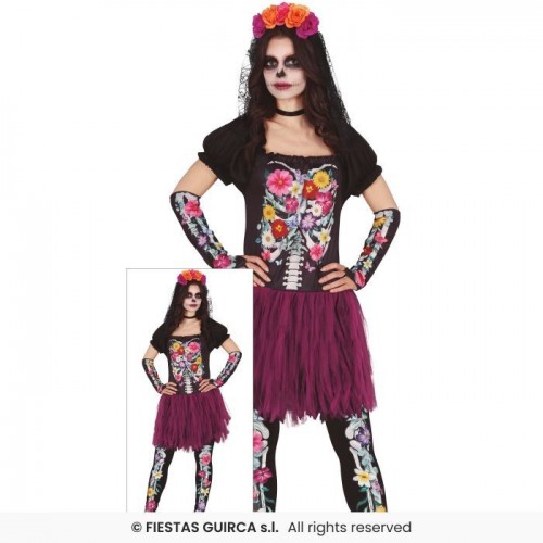  DISFRAZ T-M FLORES CATRINA