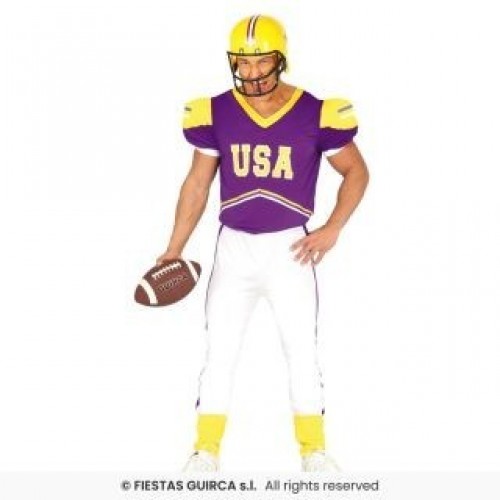 DISFRAZ T-L JUGADOR USA AMARILLO/LILA