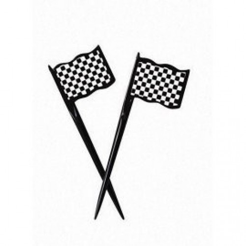   12 PICK BANDERA CARRERA 9 CM