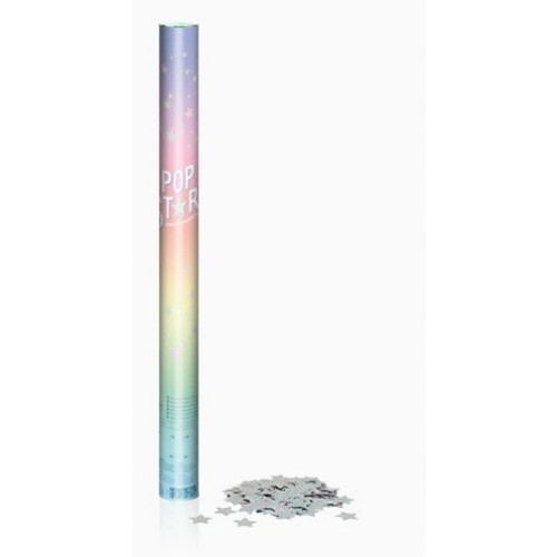 CAÑON CONFETI ESTRELLAS IRIDISCENTE 60CM