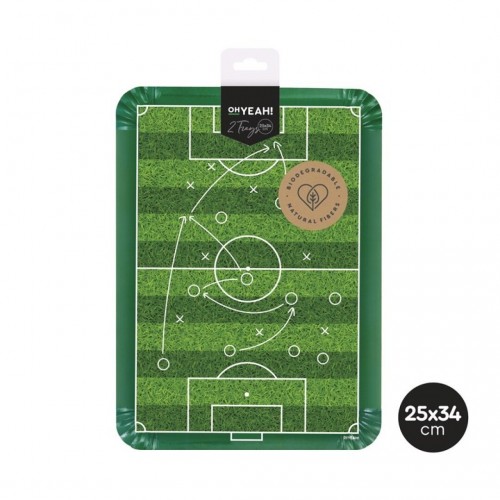   2 BANDEJAS RECT FULTBOL 25X34CM