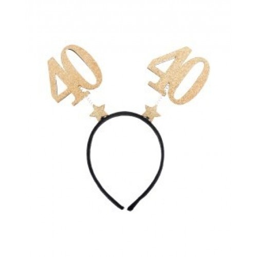 DIADEMA ANTENA N40 ORO GLITTER