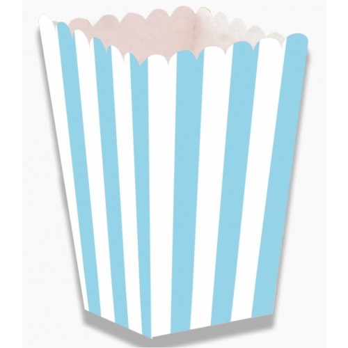 CAJA P/PALOMITAS ALTA RAYAS CELESTE 12CM