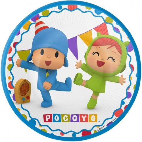   8 PLATOS CARTON POCOYO 23CM