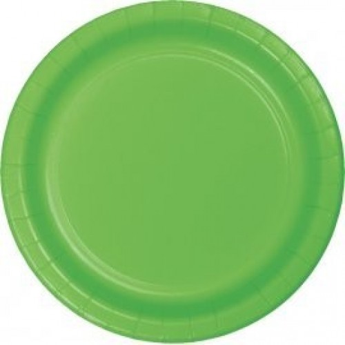   8 PLATOS CARTON VERDE LIMA 23CM