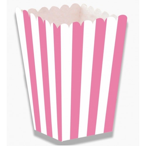 CAJA P/PALOMITAS ALTA RAYAS FUCSIA 12CM