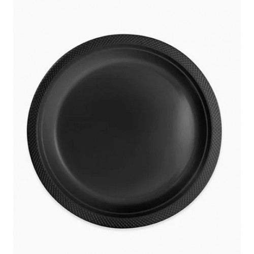   12 PLATOS PL REUTILIZABLE NEGRO 22