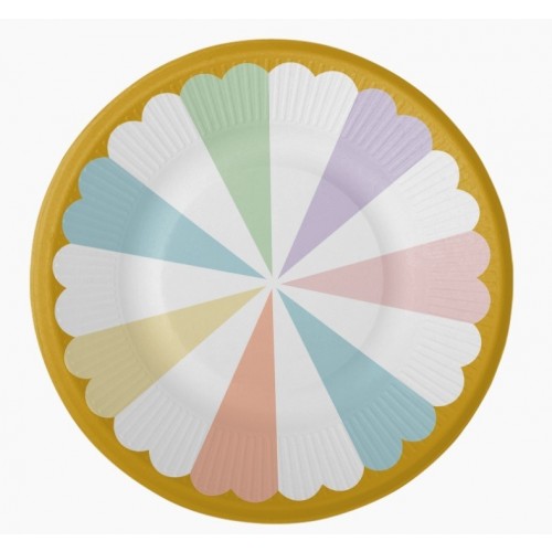   8 PLATOS PASTEL CELEBRATIONS 23CM