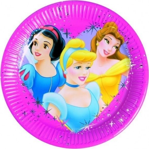 $E 6 PLATOS  PRINCESA HEART PRISM 23CM
