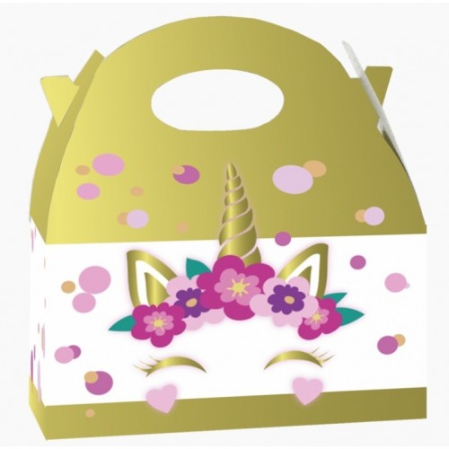   CAJA P/GOLOSINA UNICORNIO 20X16CM