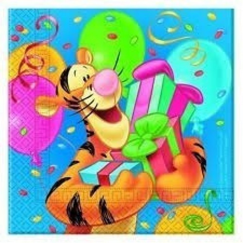 4X1 20/U SERVILLETA WINNIE BIRTHDAY 33CM