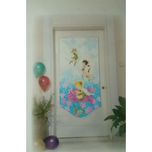 4X1 CARTEL DECORACION PUERTAS FAIRIES