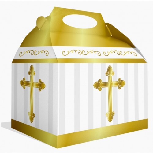   CAJA GOLOSINA COMUNION CRUZ ORO