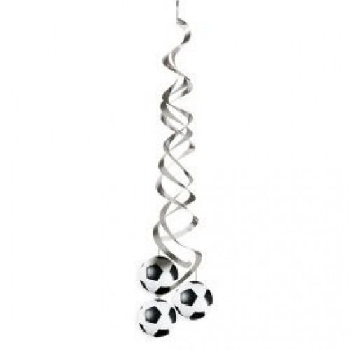   2 TIRAS ESPIRAL PLATA FUTBOL 91CM