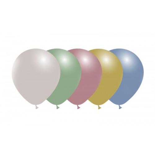   100 GLOBOS 5" 45V COL.SURT