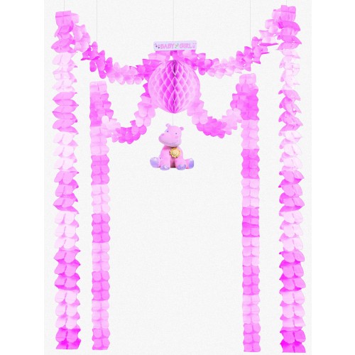KIT DECORACION MESA C/BOLA HIPO ROSA 6M