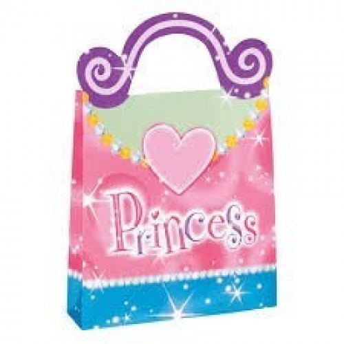 PAQ.8/U CAJA FORMA BOLSO PRINCESS ROSA