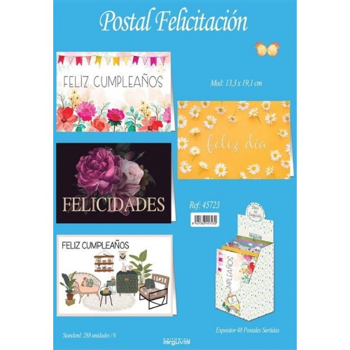 TARJETA FELICITACION SURTIDAS  