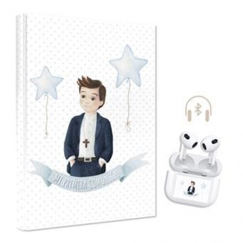 LIBRO AURICULARES NIÑO COMUNION BANDEROL