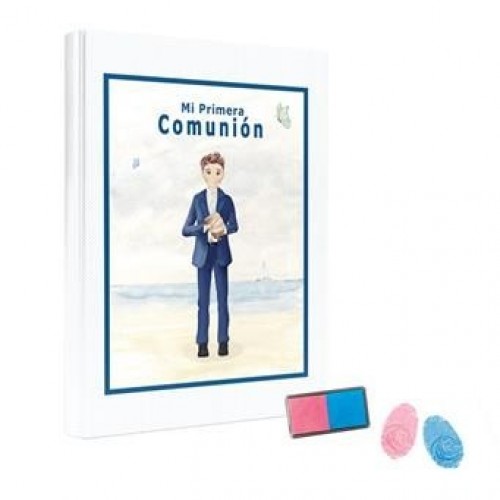 LIBRO HUELLAS COMUNION NIÑO PLAYA 24X29