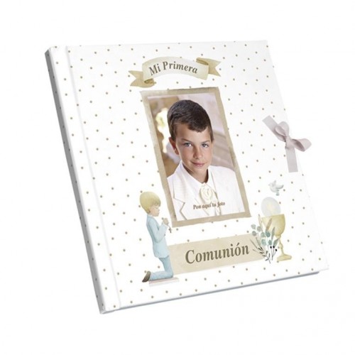 LIBRO FOTOS COMUNION NIÑO RODILLA 27X29