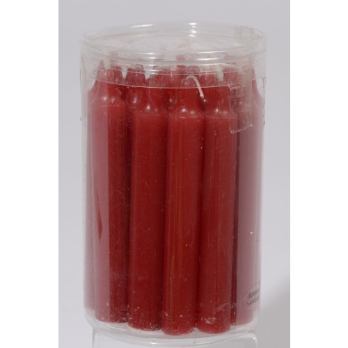 $D    CAJA 20 VELA LISA 10CM ROJA
