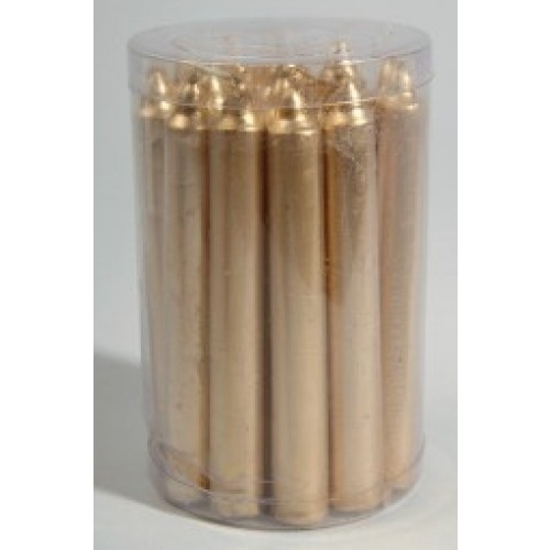 $ E    VELAS  LISA 10CM ORO METAL
