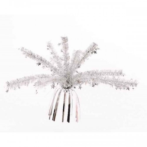 $D COLGANTE LAMPARA PALMERA PLATA 66CM