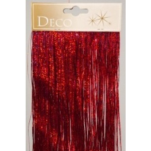 $D CABELLERA FLECO HOLOGRAF ROJA 50X40CM