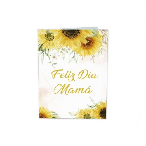 MINI TARJETA GIRASOL DIA MAMA  