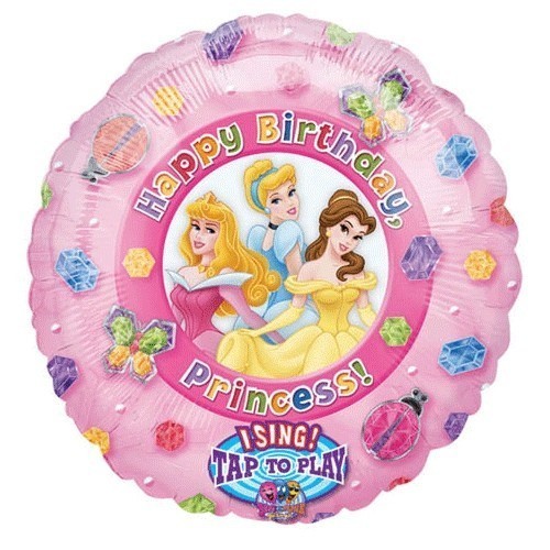 GLOBO PRINCESAS H.BIRTHDAY C/MUSICA