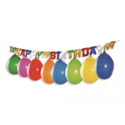 GUIRNALDA PA53 H.BIRTHDAY C/GLOBO 2MT