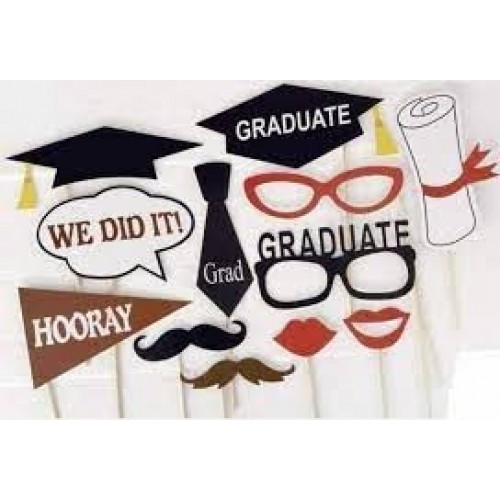 KIT 12 PIEZAS PHOTOCALL GRADUACION