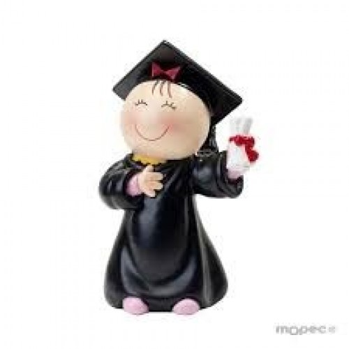 FIGURA TARTA GRADUCACION NIÑA 14CM