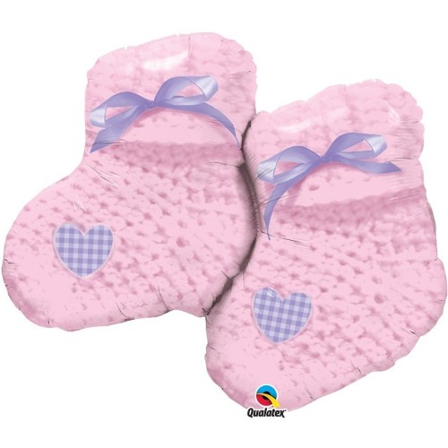 $D GLOBO 35" FOIL FORMA ZAPATIT BEBE ROS