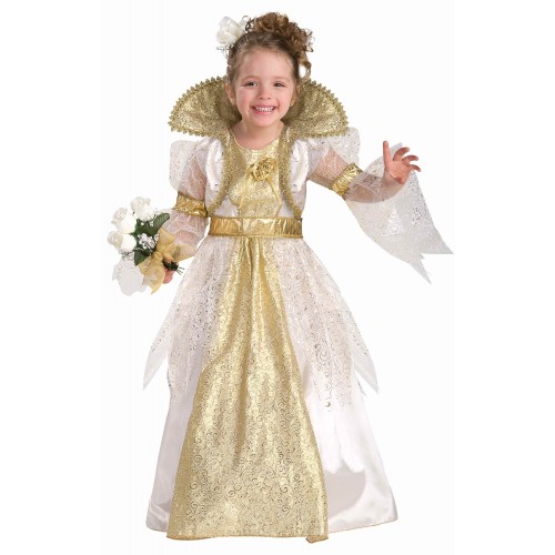 DISFRAZ 4A6AÑOS REINA ORO/BLANCO