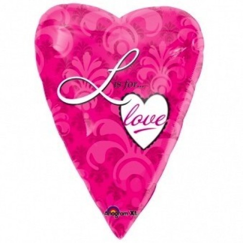 GLOBO 18 CORAZON FUCSIA LIS FOR LOVE