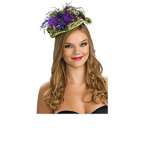 DIADEMA MINI SOMBRERO VERDE VICTORIAN