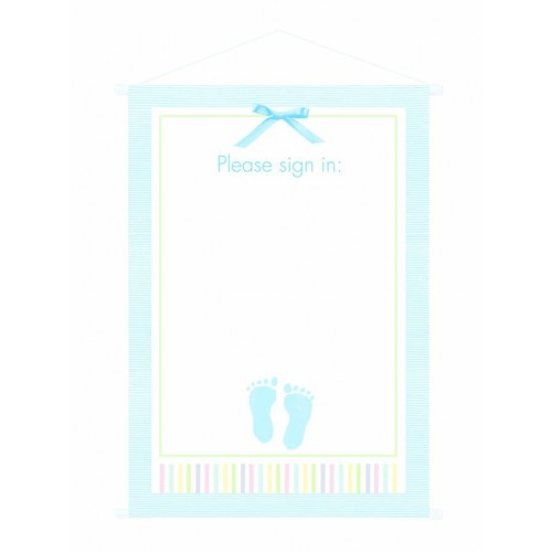CARTEL PERSONALIZABLE PIES AZUL 48X68CM