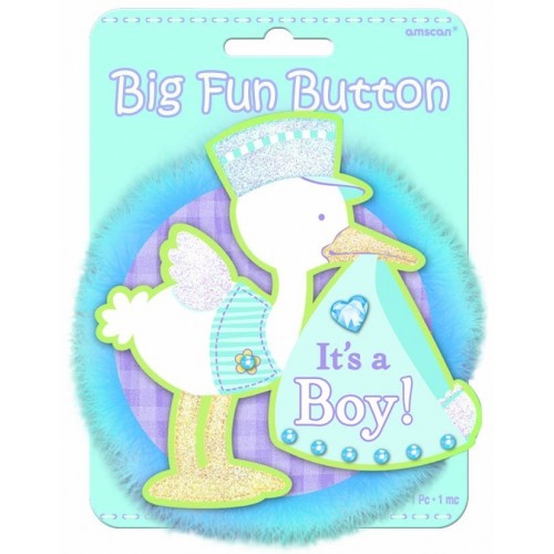 CONDECORACION CIGUEÑA ITS A BOY CELESTE