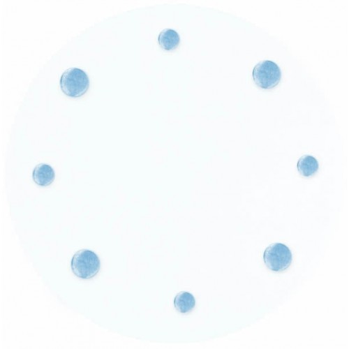 PAQ.12/U TUL REDONDO BLANCO TOPO CELESTE