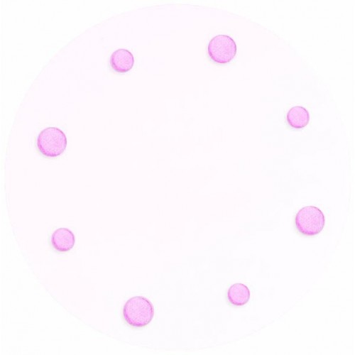 PAQ.12/U TUL REDONDO BLANCO TOPO ROSA