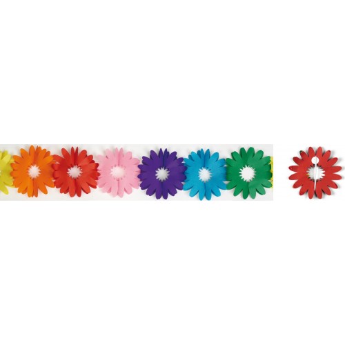 $E GUIRNALDA FORMA FLOR MULTICOLOR 4MT