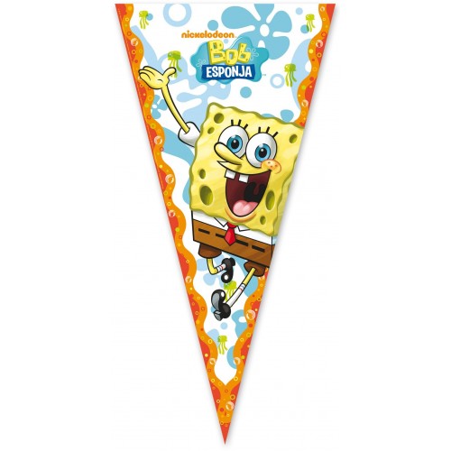 $D BOLSA CONO BOB ESPONJA 20X40CM